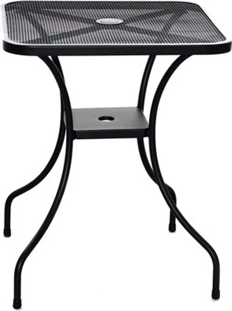 Table d'appoint extérieure pour balcon 60x60 cm métal noir ZWMT