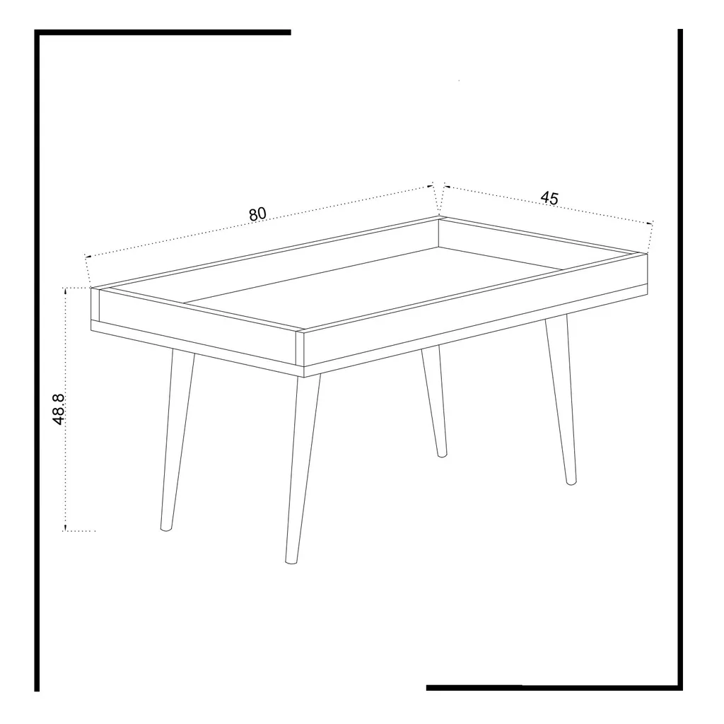 Table basse en mélaminé blanc robuste et facile à nettoyer - 4