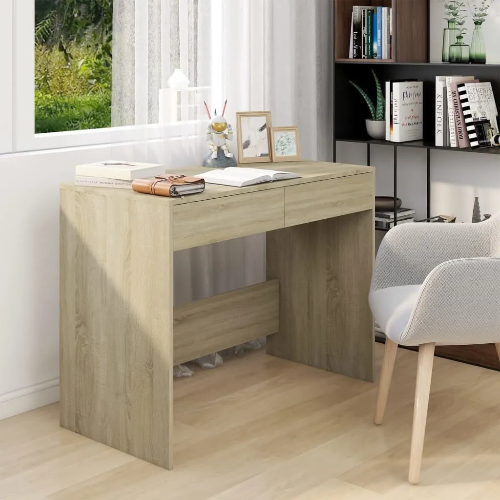 vidaXL Scrivania Rovere Sonoma 101x50x76,5 cm - Scrittoio Legno Moderno