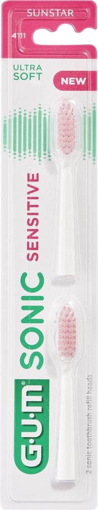 SUNSTAR GUM SONIC Sensitive Zahnbürstenköpfe 2 Stück Produktbild 
