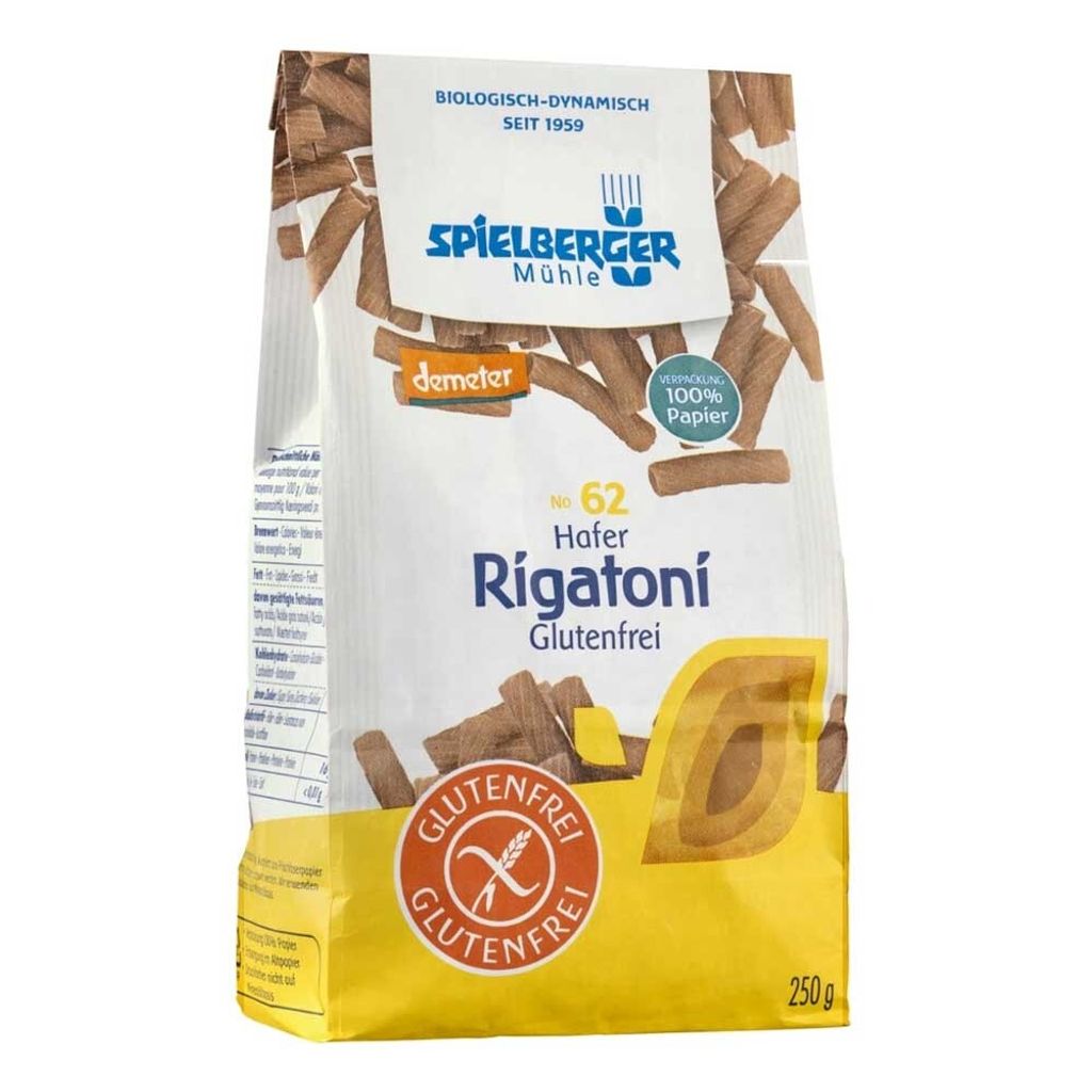 Rigatoni di avena senza glutine DEMETER 250g Immagine del prodotto 