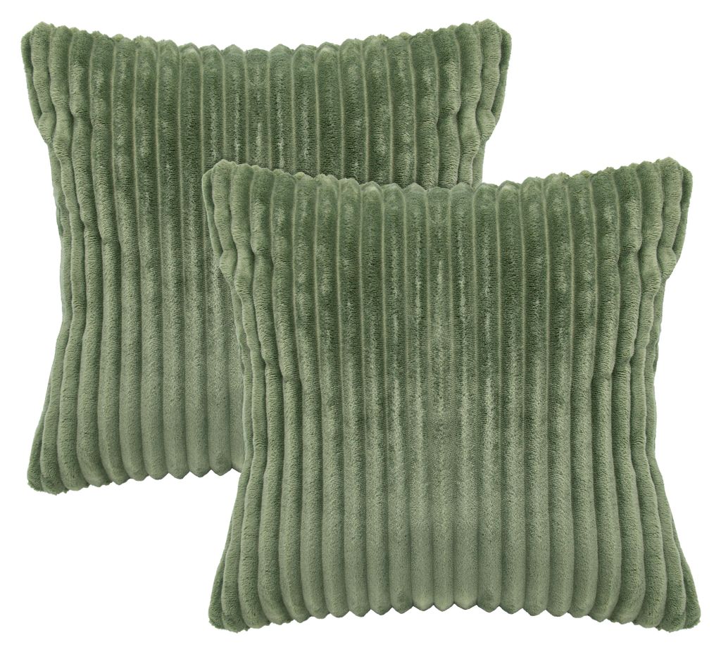 Kopfkissenbezug 2-teilig, 100% Polyester, 40x40 cm, oliv Produktbild 