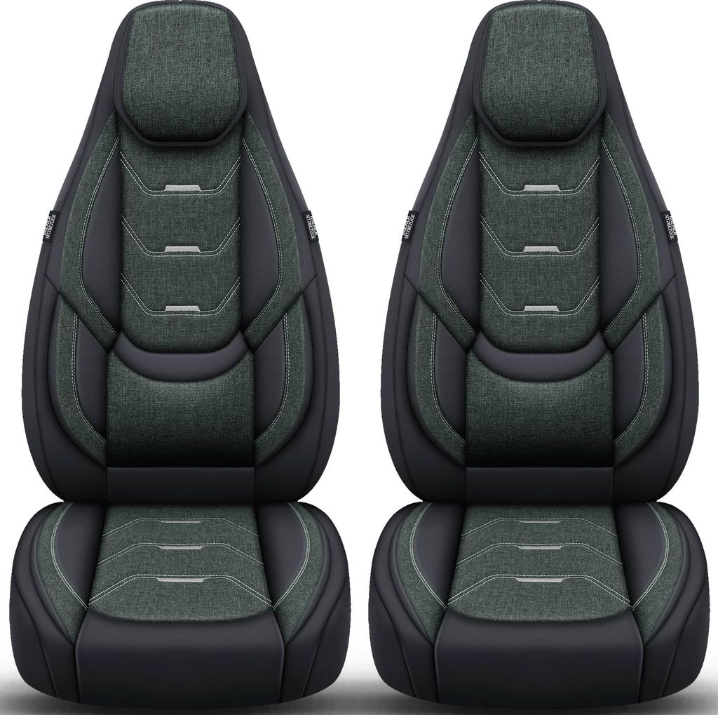 Schonbezüge Sitzbezüge für BYD Dolphin Bj ab 2021 in Schwarz/Olivgrün H13