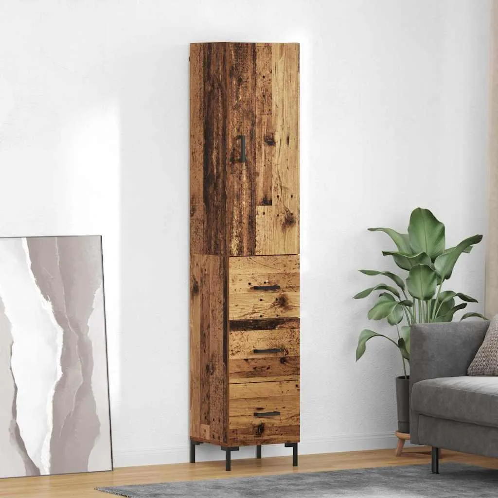 Mobile Alto vidaXL 69,5 cm - Credenza Effetto Legno Antico e Moderno