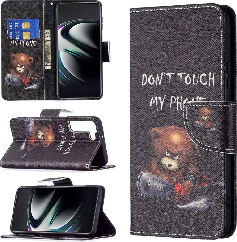 Bear Village Cover per Galaxy A7 2018, Flip Custodia in PU Pelle con Slot per Schede, Magnetica Antiurto Protettiva Cover per Samsung Galaxy A7 2018, Viola