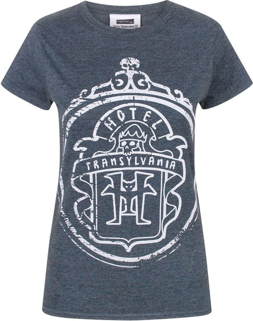 Hotel Transylvania Damen Logo T-Shirt NS4557 (S) (Anthrazit)