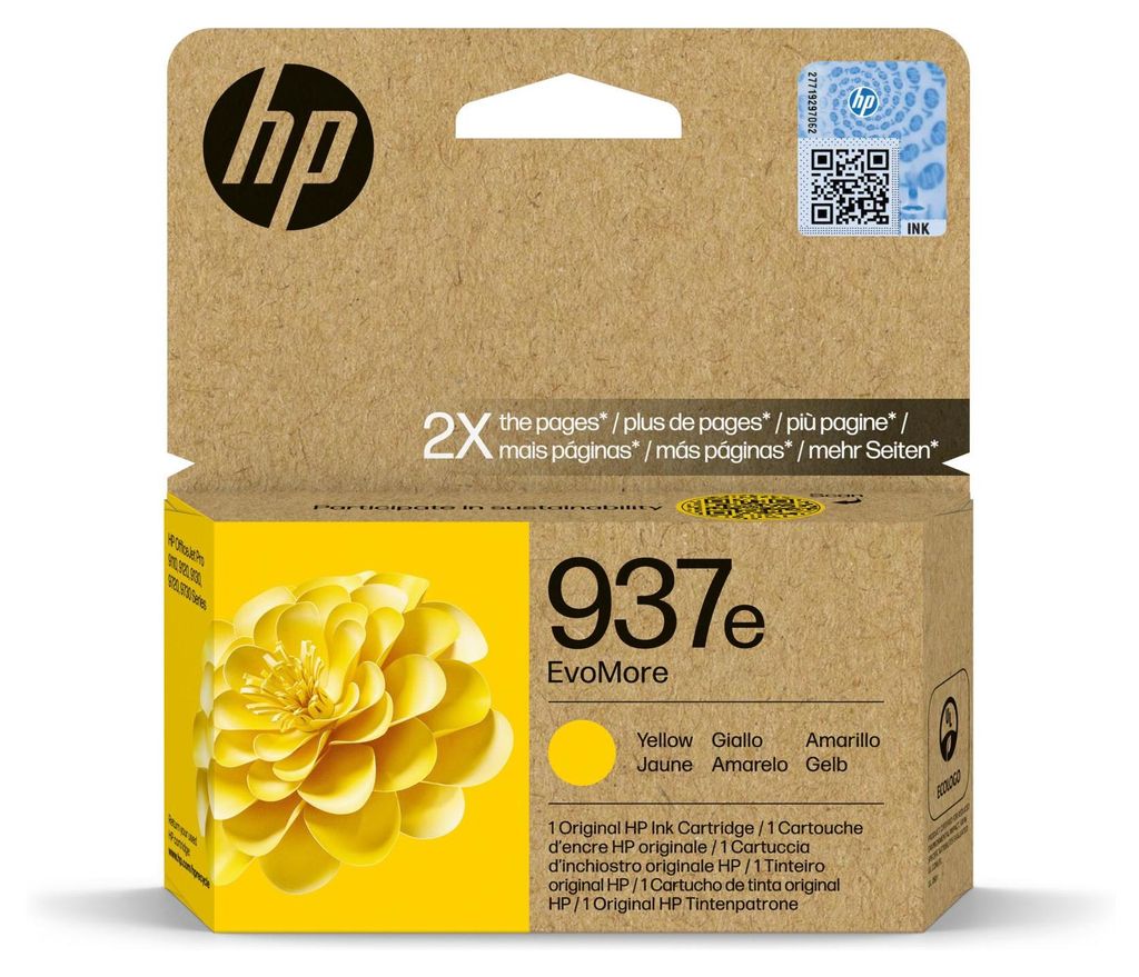 HP Cartuccia di inchiostro giallo originale 937e EvoMore Immagine del prodotto 
