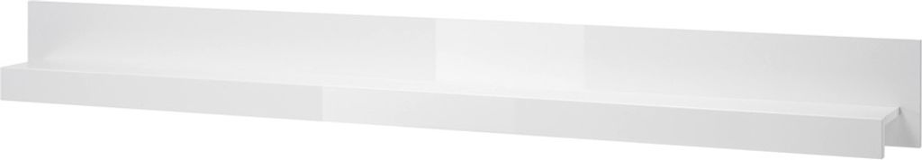 Wandboard COGO-61 in weiß Hochglanz Wandregal BxHxT: 217x22x18cm