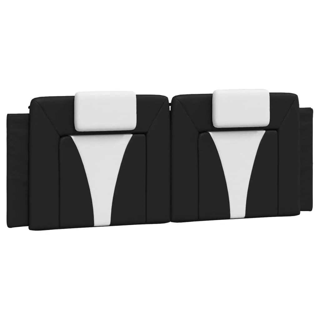 SYFAX™ Cuscino Testiera Viana Nero e Bianco 120 cm in Pelle finta