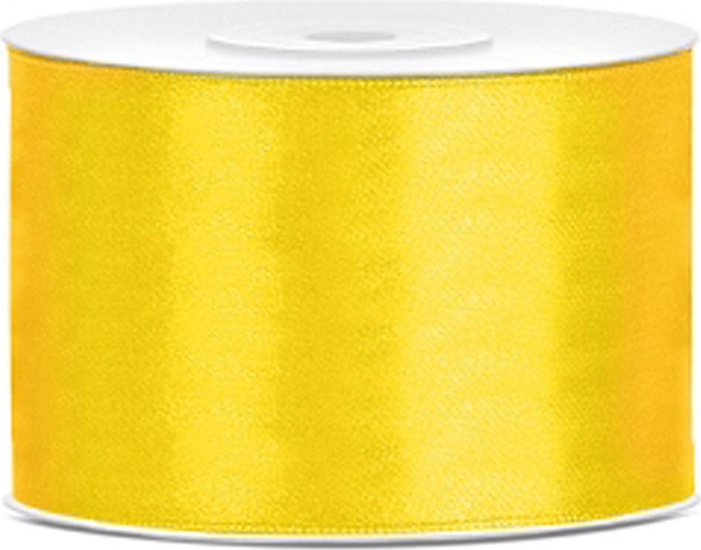 Nastro di raso giallo 25m largo 50mm Immagine del prodotto 