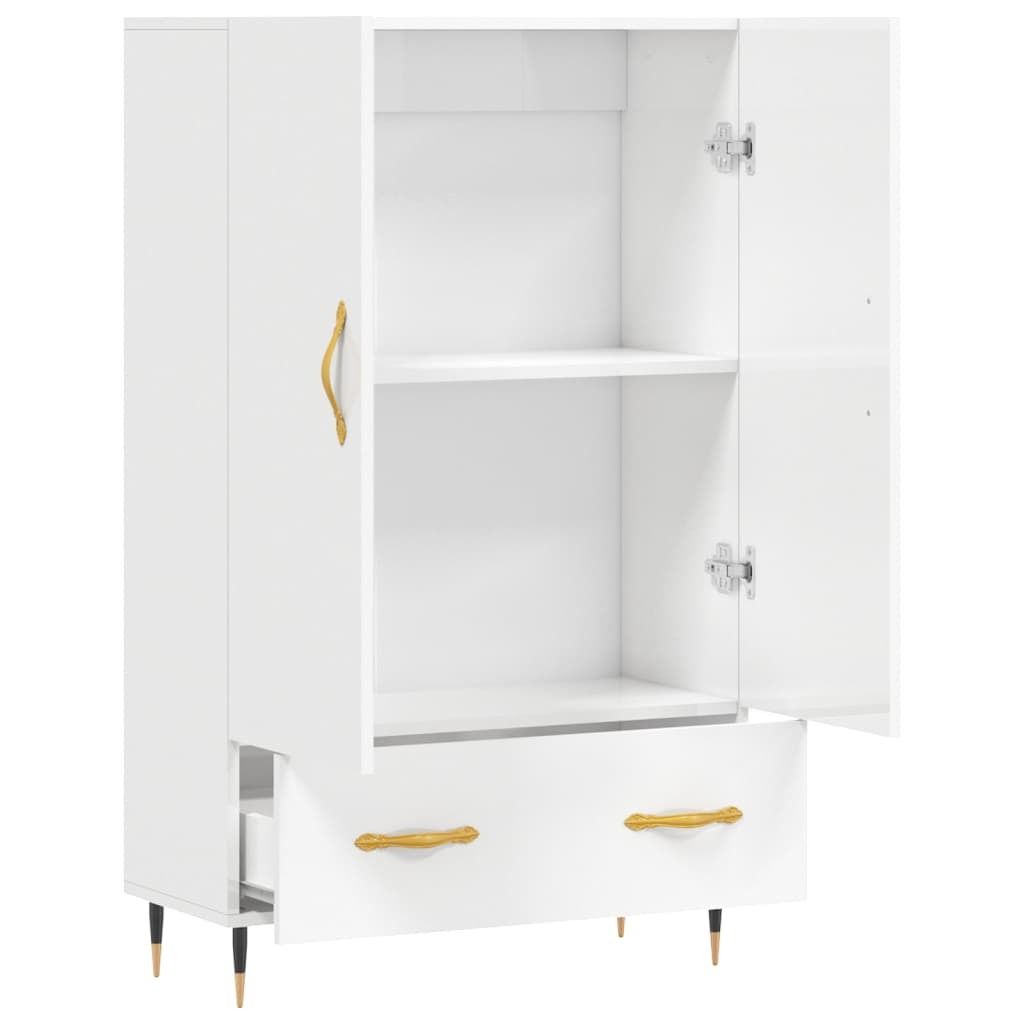 vidaXL Highboard biały wysoki połysk 69,5x31x115 cm Zdjęcie produktu 5