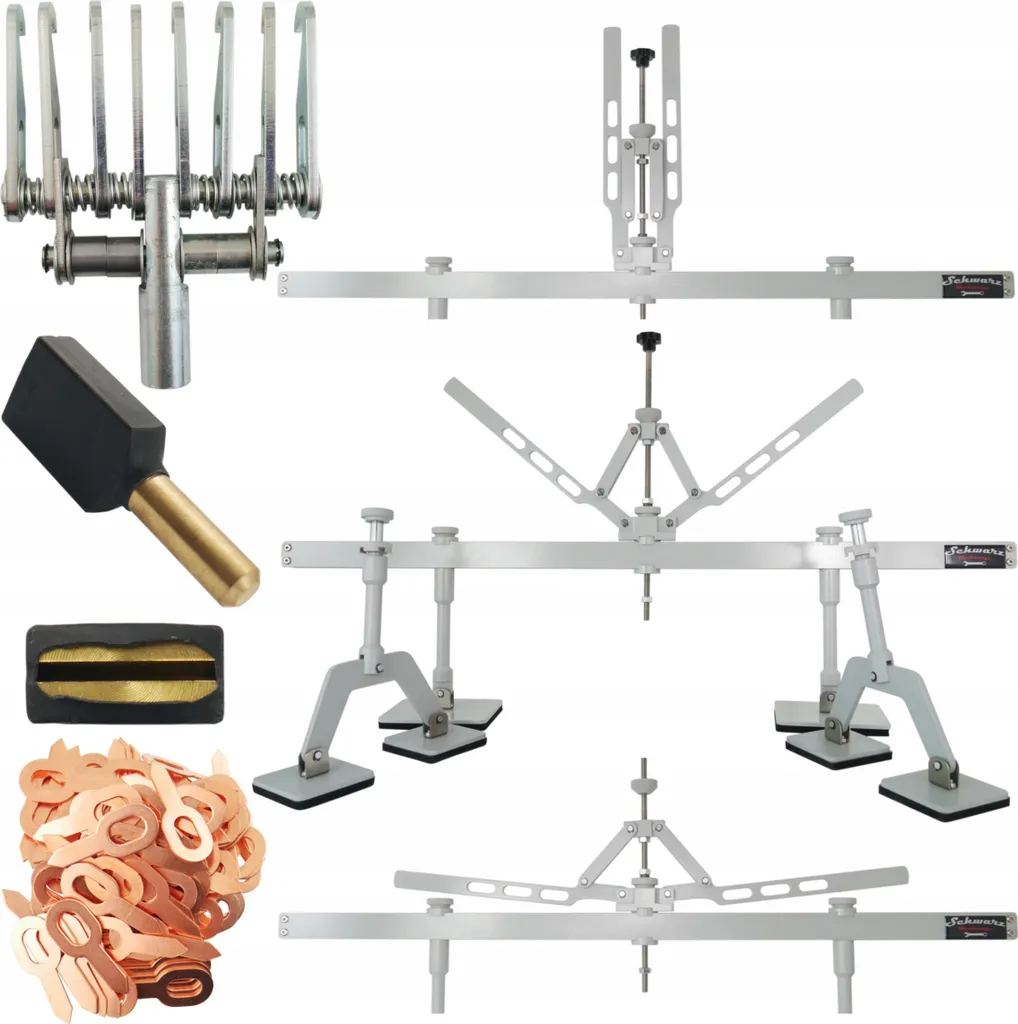 Tire-clou carrosserie 110 cm SZPON avec électrodes BITS et 2 pieds robustes