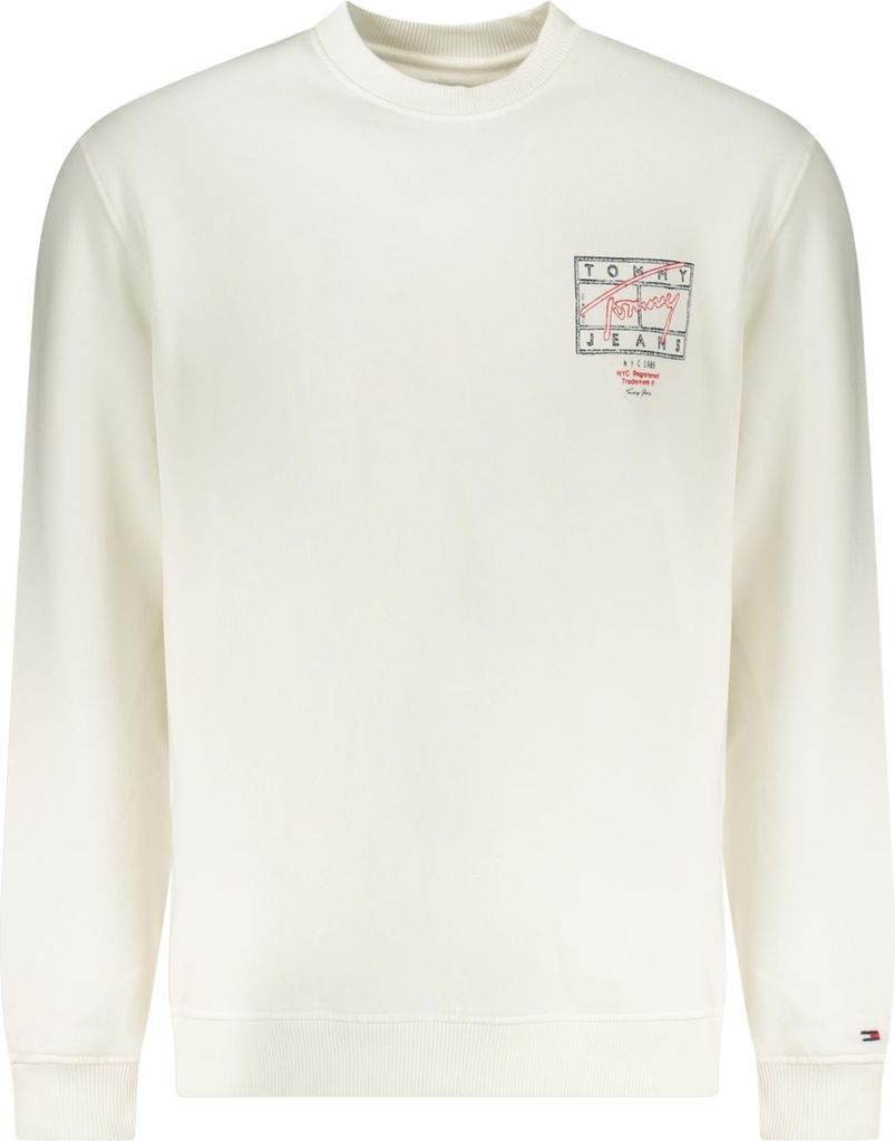 Herren Sweatshirt: Weißes Langarmshirt aus 95% regenerierter Baumwolle