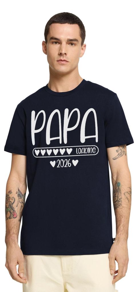 Spreadshirt Papa 2026 loading Männer Premium T-Shirt, XL, Navy