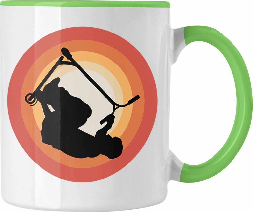 Trendation - Scooter Roller Fahrer Geschenk Tasse Scooterfahrer Geschenkidee Scooting Geschenkidee Jungs Profi Scooterfahrer Pro (Grün)