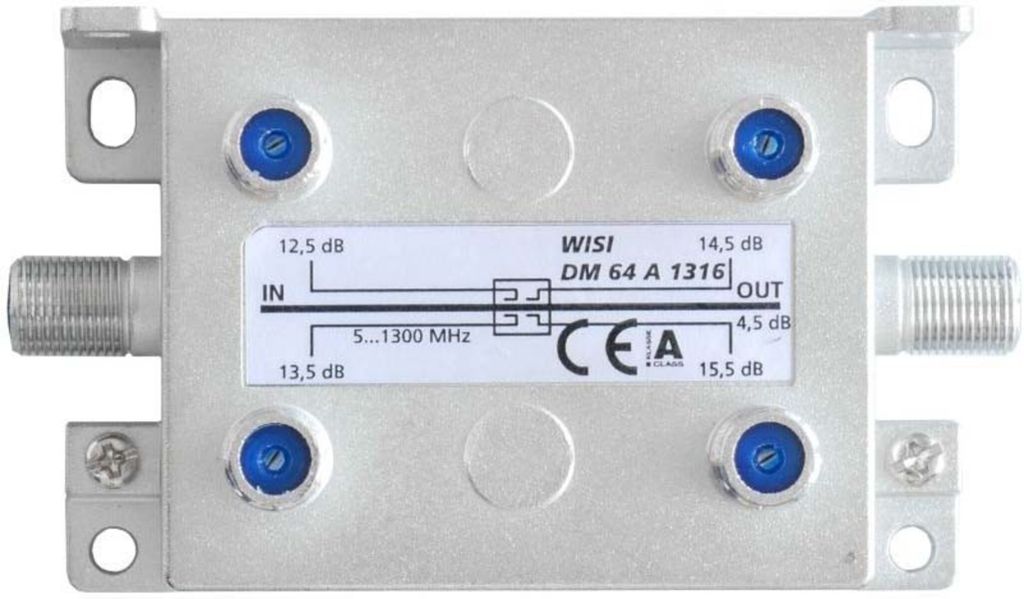 Wisi Abzweiger 4f. 5-1300MHz12,5-15,5dB DM 64 A 1316