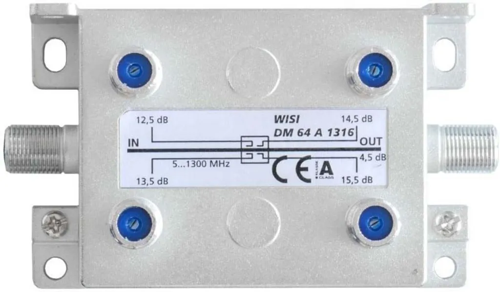 Dérivation Wisi 4f DM 64 A 1316 75123 pour réseau coaxial