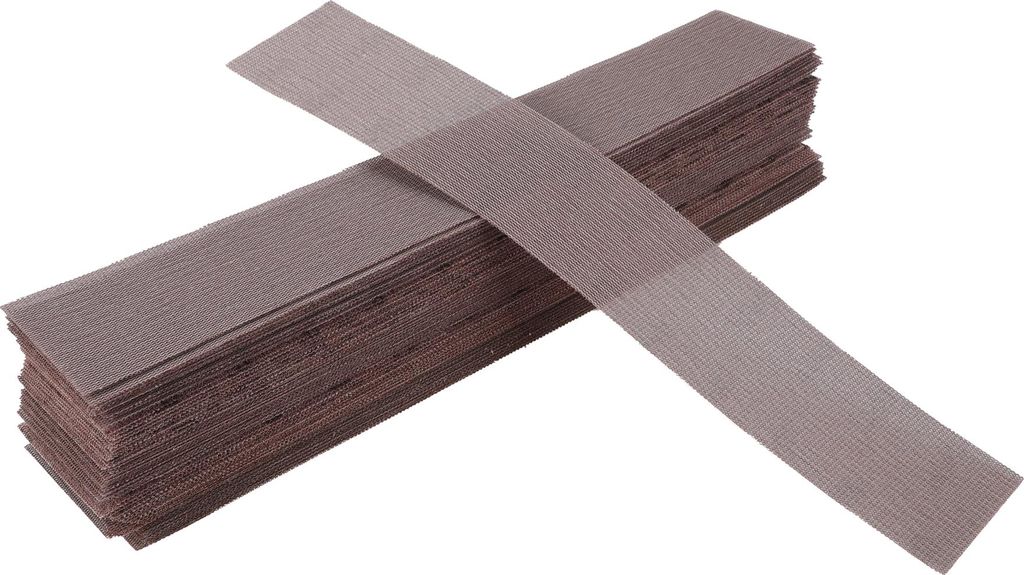 50 Stk. Auto-Holz-Schleifscheiben Glättung Klett-Schleifpapier für Holzbearbeitung, Automobil-Restauration 15,75"x2,76" 240 Körnung Braun Alumin...
