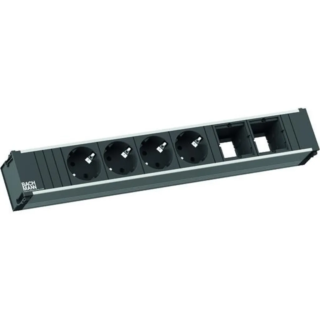 Bloc multiprise Bachmann 912.007 pour aménagement de poste travail