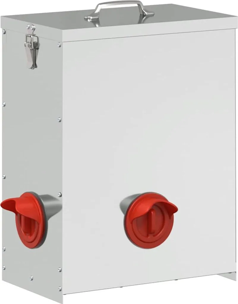 Nourrisseur pour poules d'extérieur anti-gaspillage en métal 43 cm