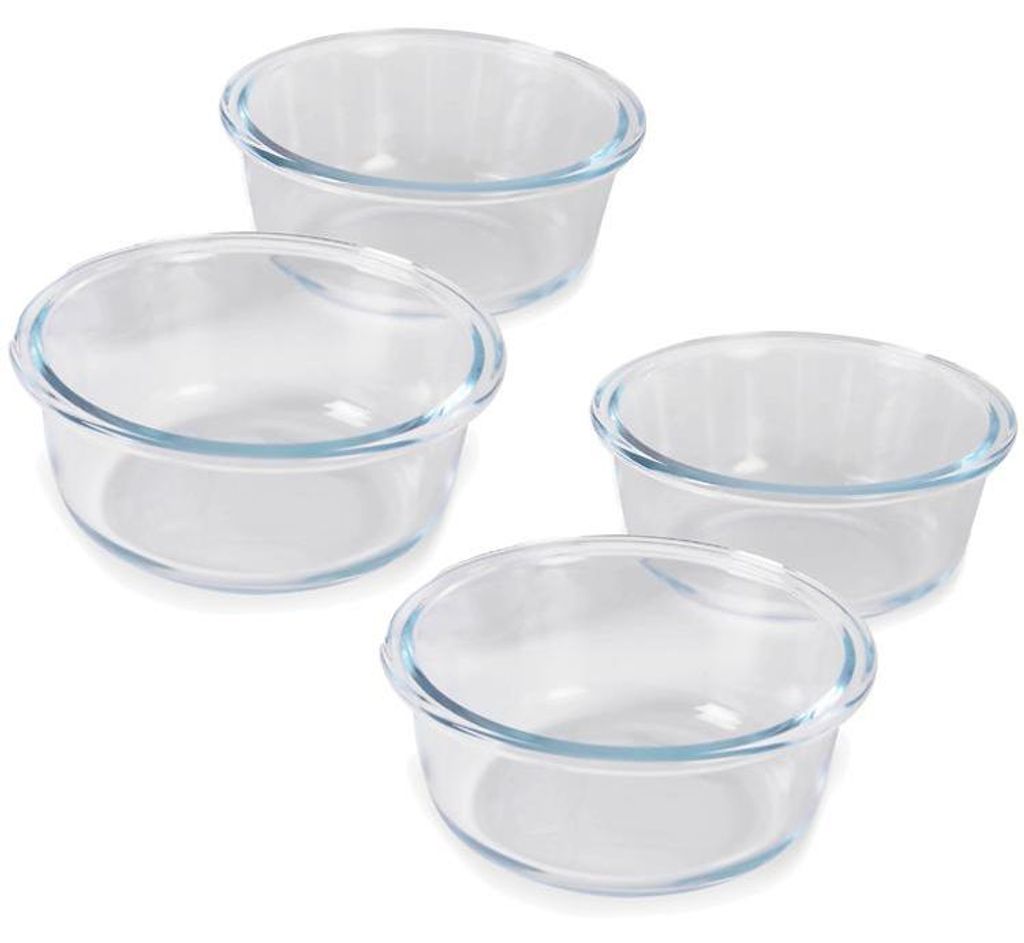 HGMD Backofengeschirr-Set - 4 Stück - 370ML - Glas - Rund - Produktbild 