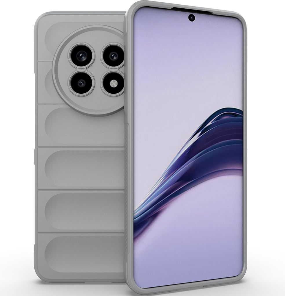 Handyhülle für Realme 13 Pro/Realme 13 Pro+ Weich TPU Silikon Stossfest Anti-rutsch Hülle Grau