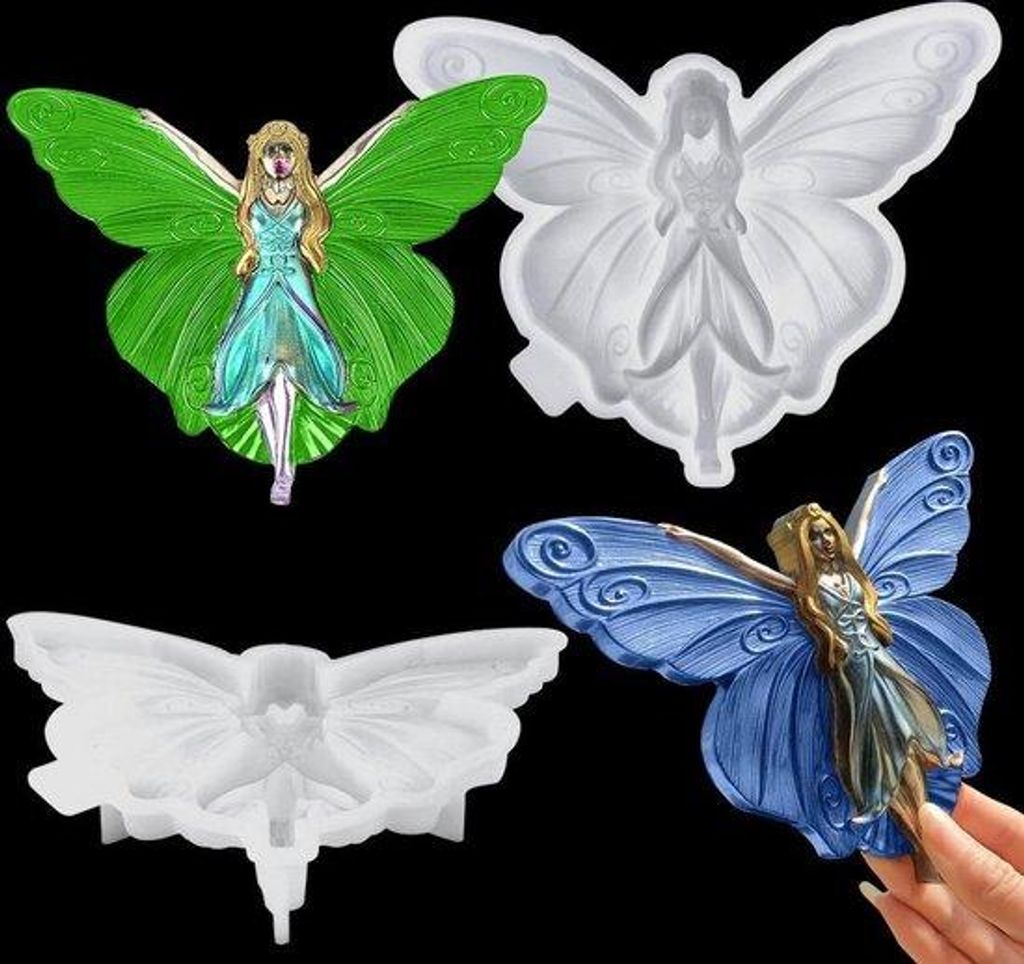 Lebensnahe Schmetterlingsflügel aus Silikon - 3D Schmetterling Engel Wandhängung Kunst - Insekten Epoxidharz Gussform - Selbstbausatz Handwerk - ...