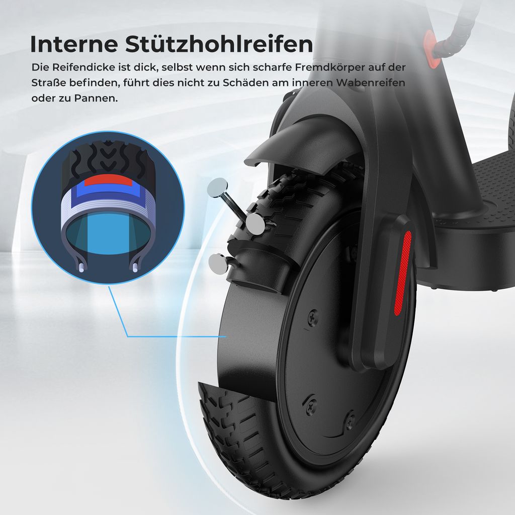 E Scooter mit Straßenzulassung, 30km Reichweite, 8,5 Zoll Produktbild 5