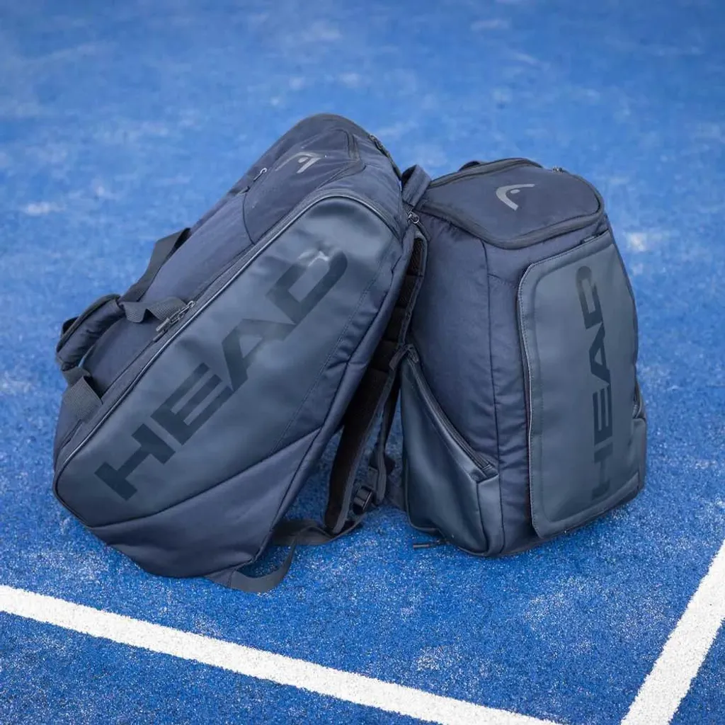 Sac Head Pro Padel L Noir et Gris - Volume Optimisé et Compartiments Pros
