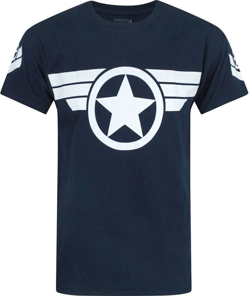 Captain America - "Super Soldier" T-Shirt für Herren NS5471 (S) (Marineblau)