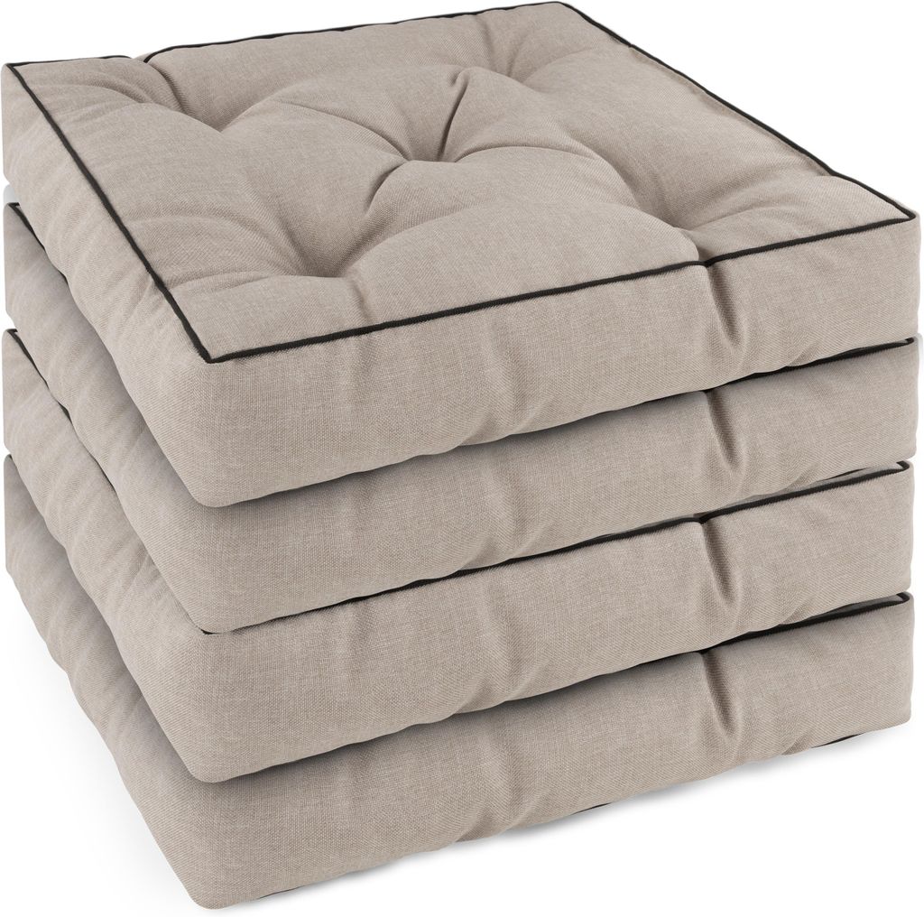 Stuhlkissen 4er Set 45x45 cm, 9 cm dick Produktbild 