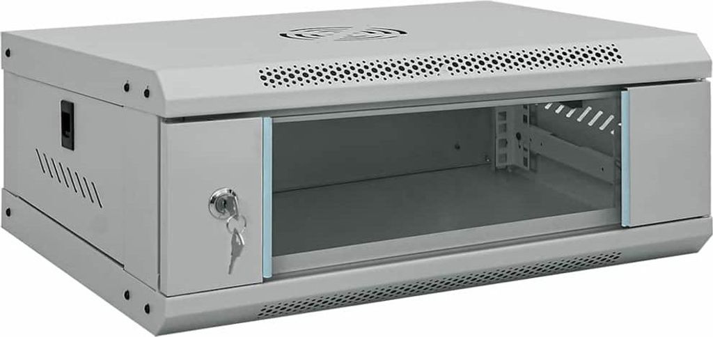 "2026 MODERNE"Netzwerkschrank mit Speicher Grau 53x35x21cm Stahl Promotion649011 - Netzwerke