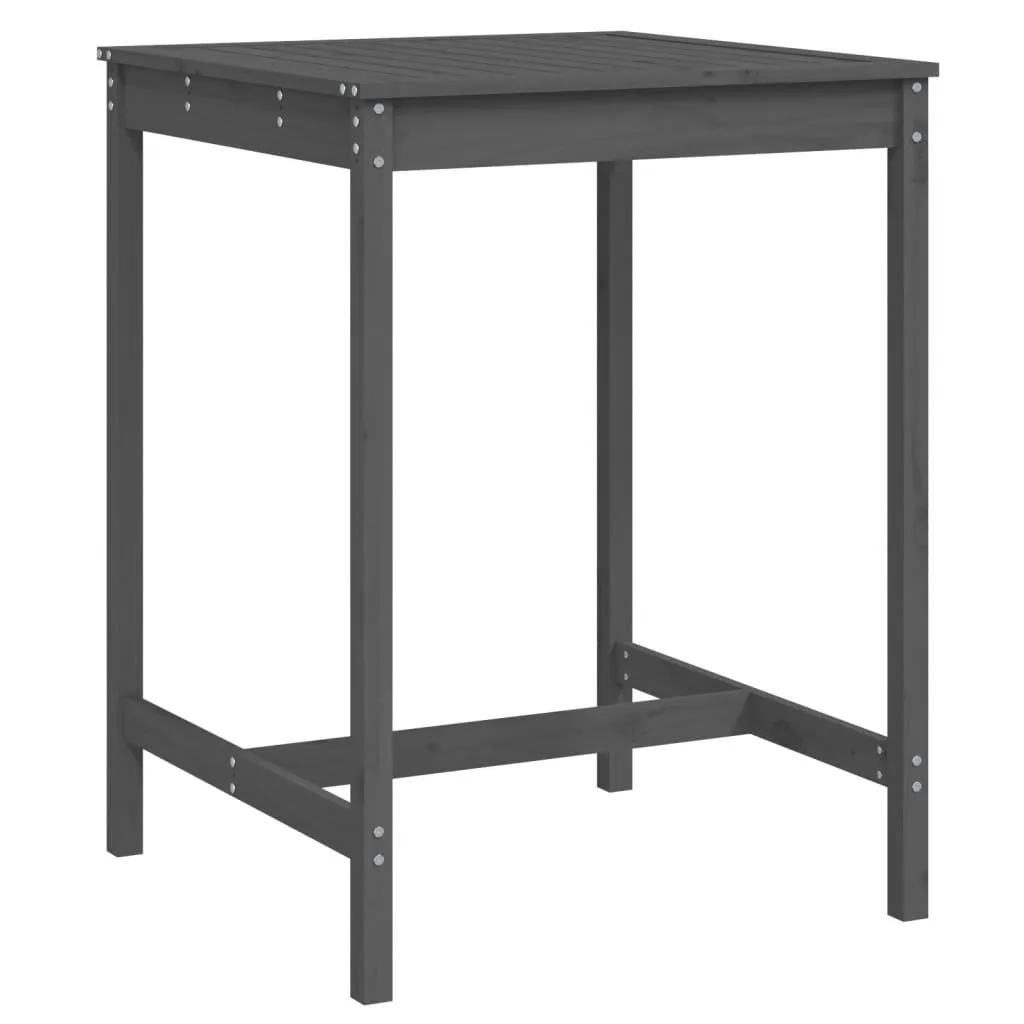 Tavolo Alto da Esterno Grigio 82x82x110 cm - Legno Massello vidaXL