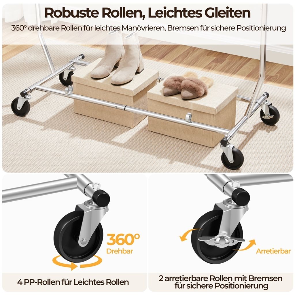Yaheetech Kleiderständer Stabiler Garderobenständer 2 Produktbild 6