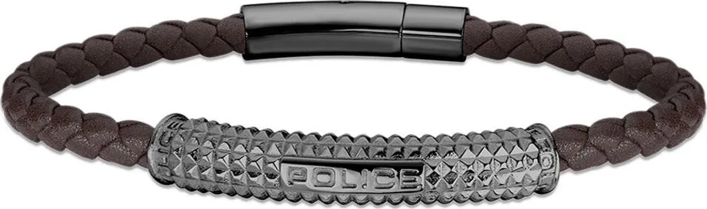 Regalo Uomo: Bracciale Police PEAGB2214903 in Pelle Marrone 19cm