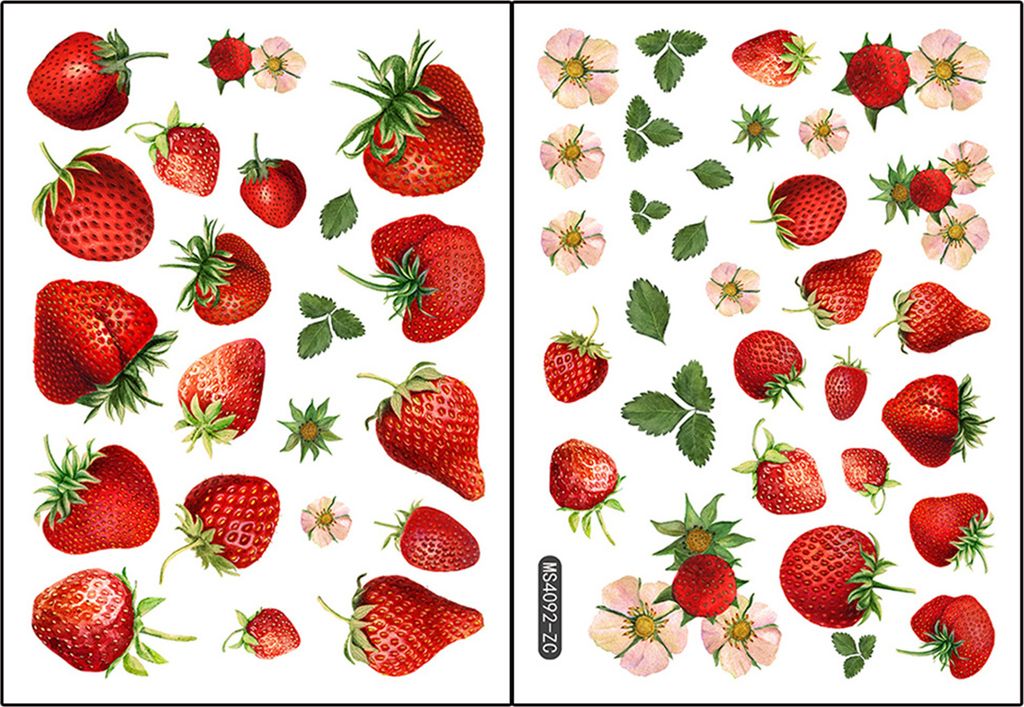 2 Teile/satz Wandaufkleber Niedliche Erdbeerblätter Thema Abnehmbare Selbstklebende Wasserdichte PVC Wohnzimmer Schlafzimmer Dekoration Wand Kunst...