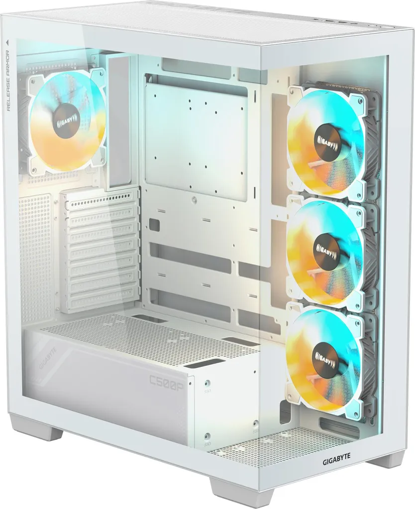 Boîtier PC silencieux GIGABYTE C500 PANORAMIC pour configuration gaming