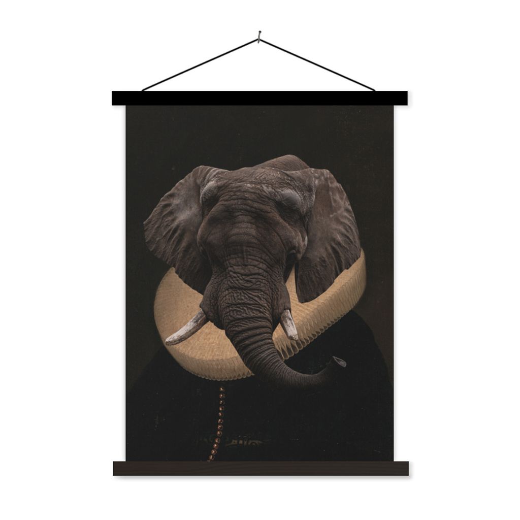MuchoWow Textilposter Malerei - Tiere - Alte Meister 120x160 cm mit schwarzem Rahmen - Magnetischer