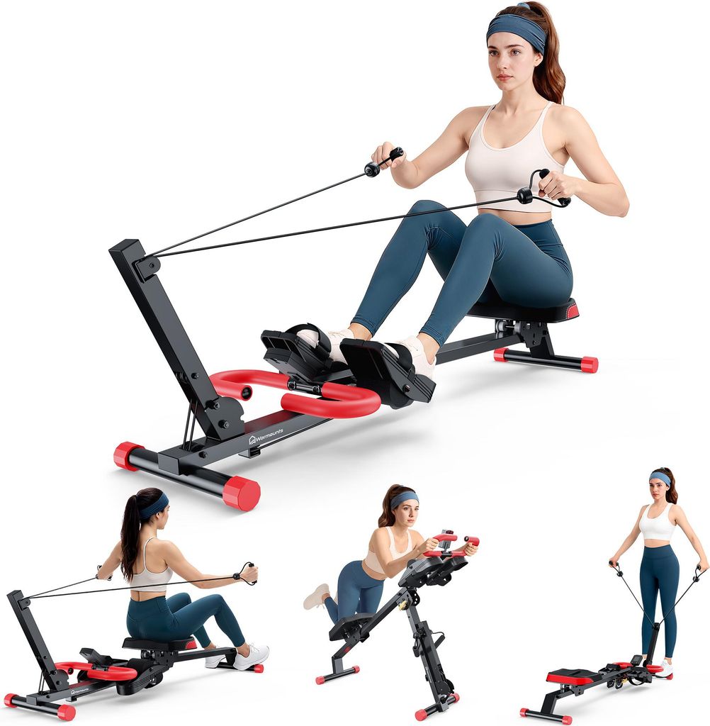 Składany wioślarz WARMOUNTS 4 w 1, rower treningowy z 4 Zdjęcie produktu 