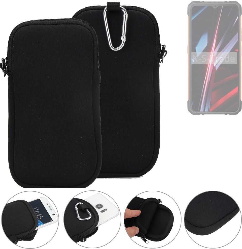 K-S-Trade Neopren-Hülle Handyhülle kompatibel mit Cubot KingKong Ace 3 Schutzhülle Neoprenhülle Sleeve Schutz-Hülle Gürtel Tasche Case Holster
