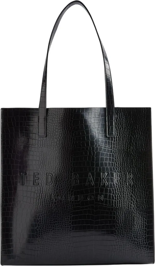 Petit Sac Cabas à Effet Crocodile Ted Baker Croccon Noir pour Femme