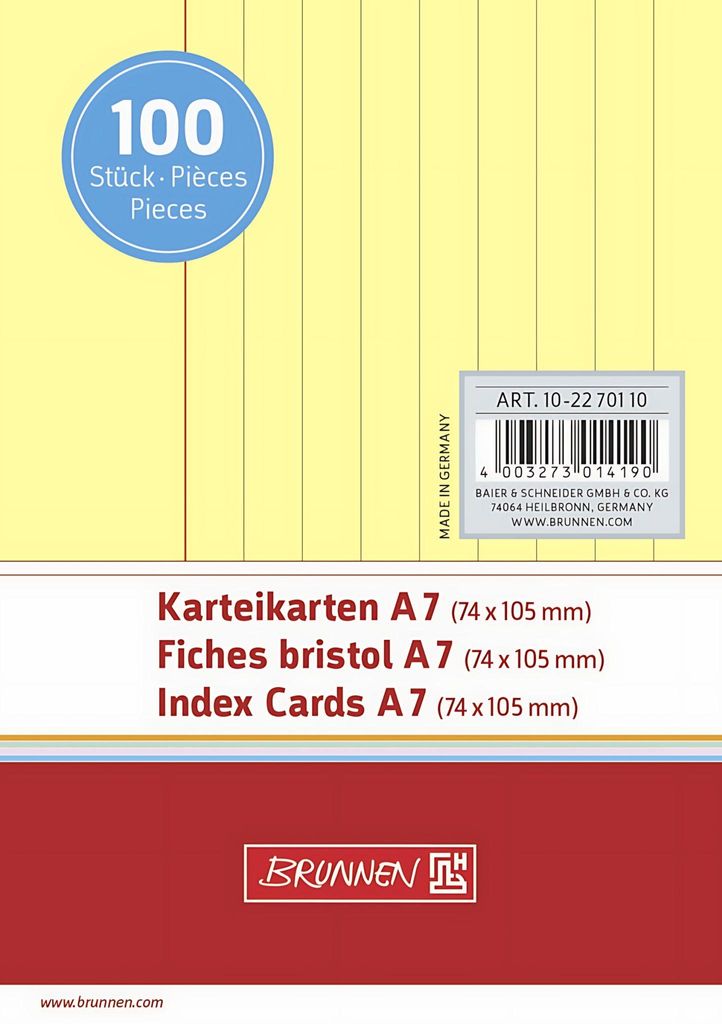 Karteikarte A7 lin ge 100St
