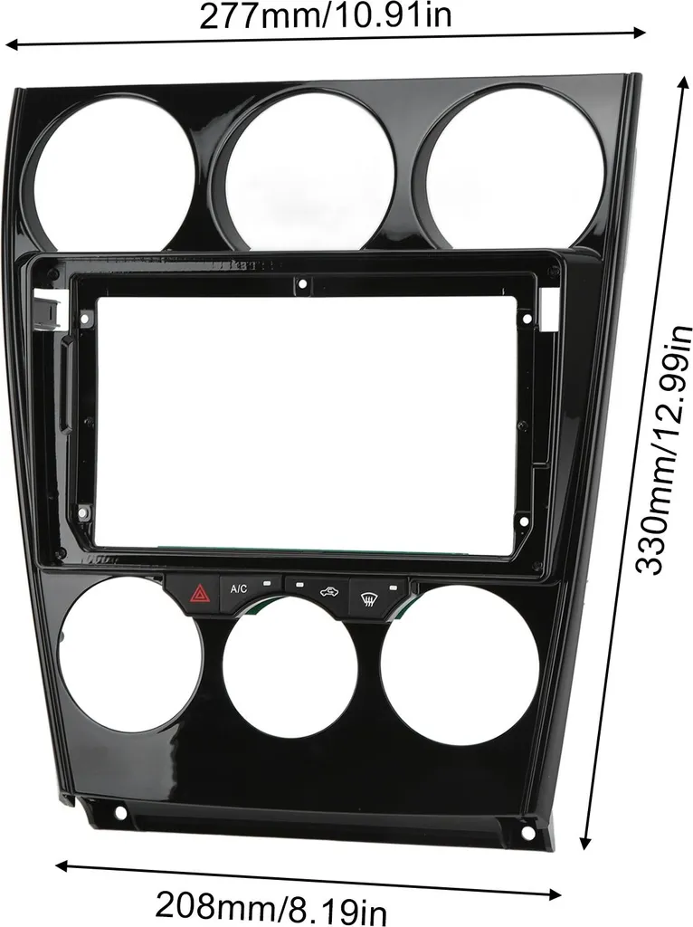 Cadre de navigation 9 pouces Mazda 6 avec Canbus et support 2DIN noir