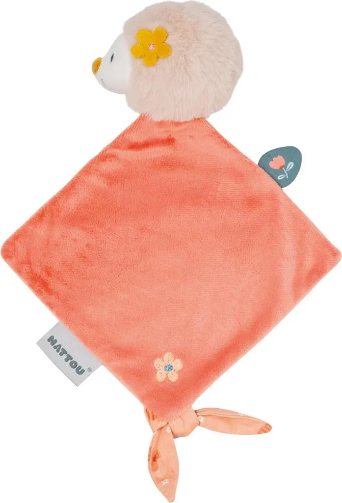 Cadeau de naissance peluche hérisson Zoe Nattou pour sommeil bébé