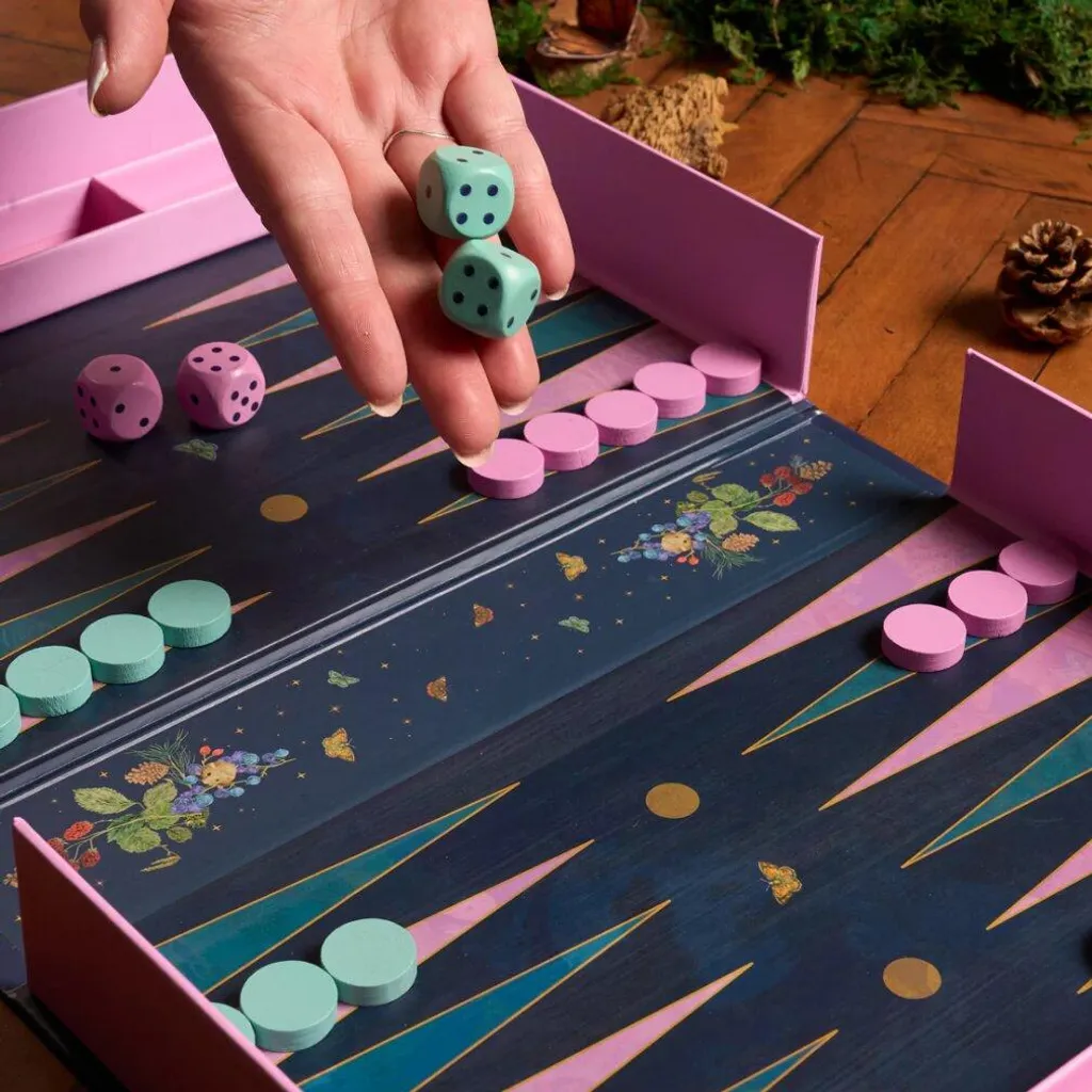 Jeu de Backgammon Complet Gibsons - Coffret de Voyage Format Standard