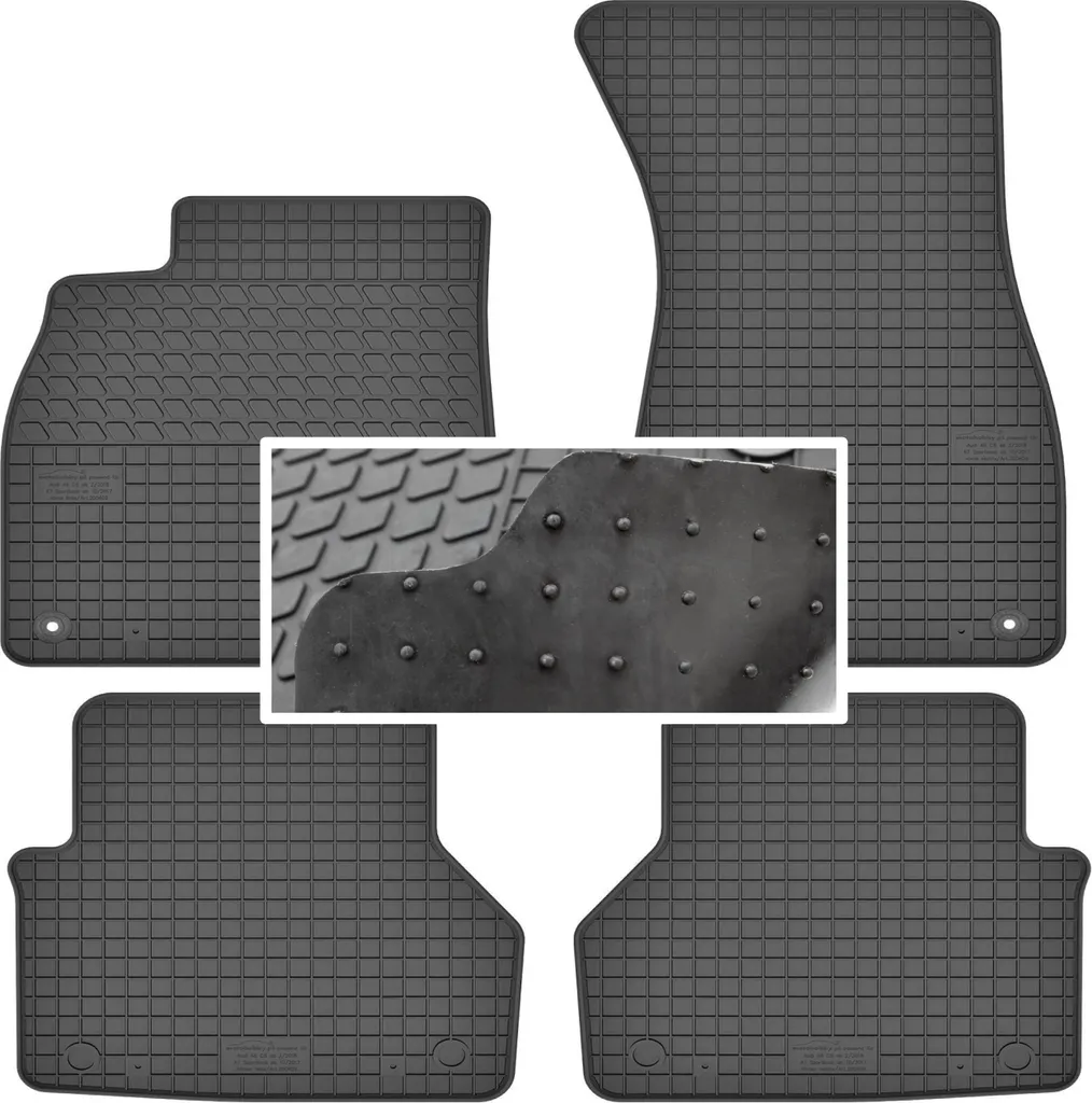 Set 4 Tappetini Gomma Audi A7 C8 Sportback 2018+ Su Misura
