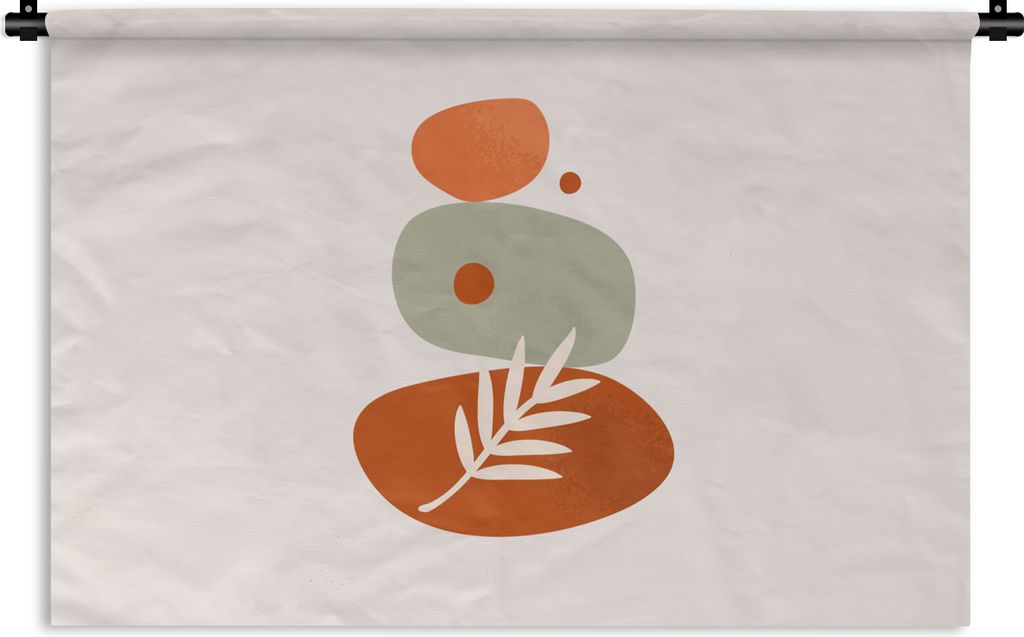 MuchoWow Wandteppich Wandbehang Sommer - Stein - Pflanze 60x40 cm Tapisserie Dekoration Wandtuch - Wanddekorationen