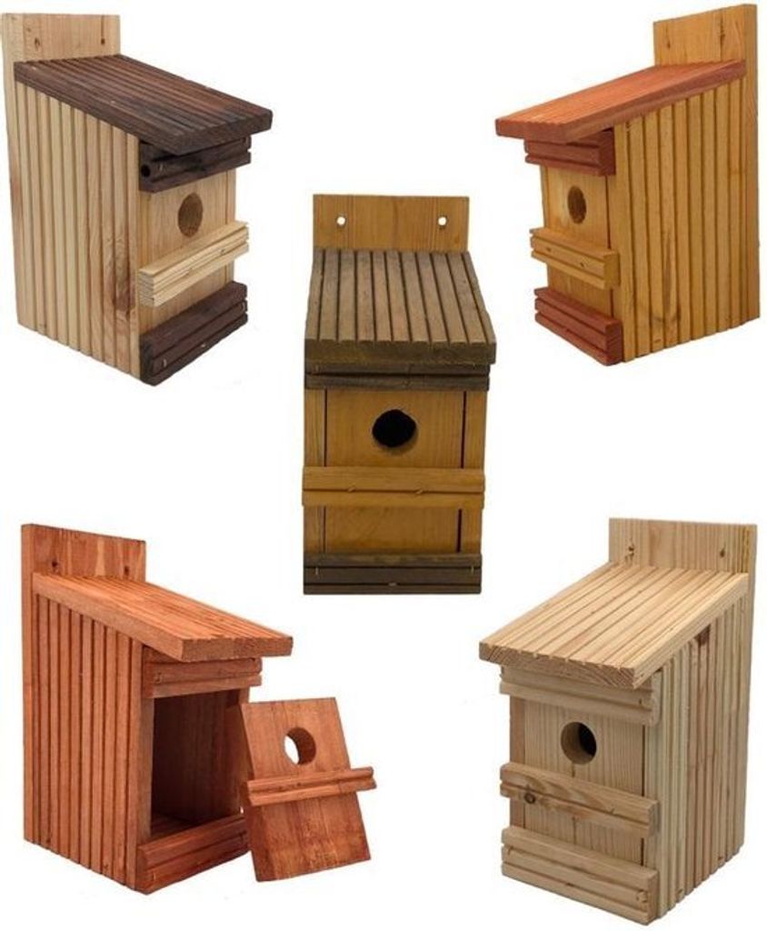 GARDEN SPIRIT Vogelhaus Set 5er – Nestkasten Holz bunt,, Produktbild 