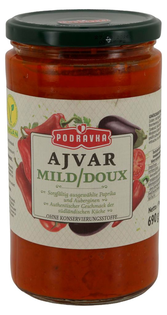 Pasta warzywna Ajvar Podravka łagodny 690 g Obrázok produktu 