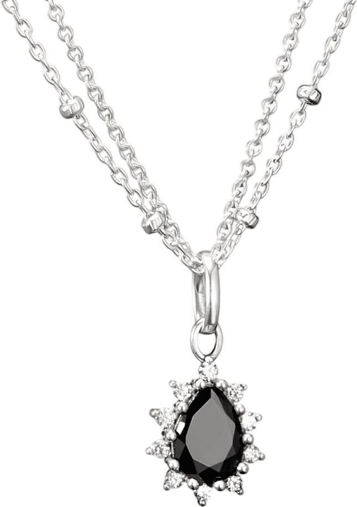 Thomas Sabo Halskette True Romance Schwarz Zirkon Silber Produktbild 